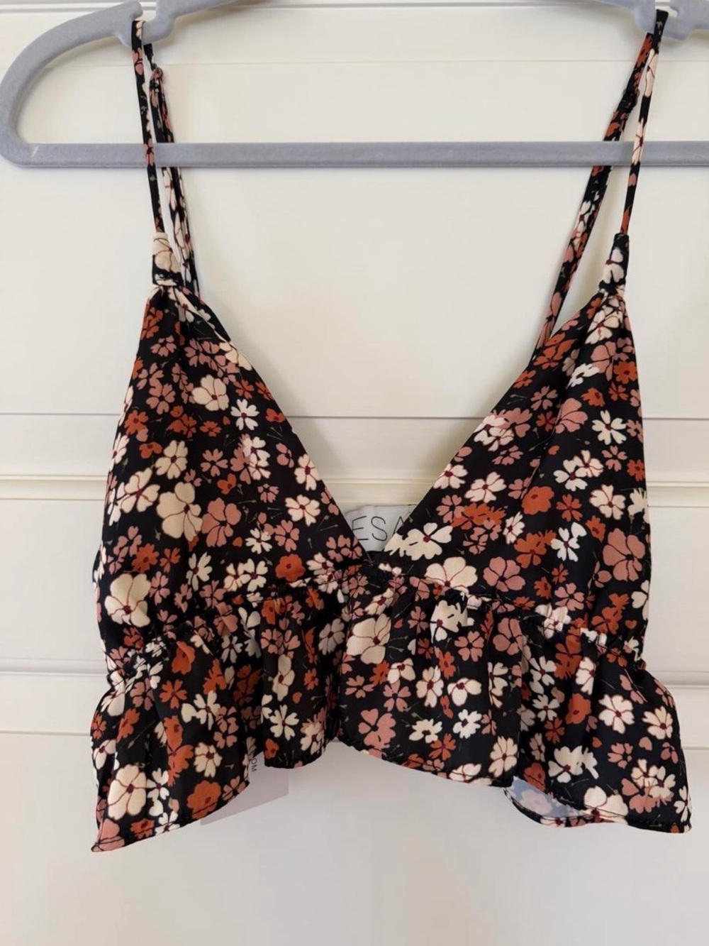RESA Floral Ruffle Crop Cami